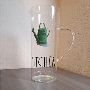 Rae Dunn Pitcher Clear Glass Watering Can Image Garden Party Patio Deck Decor